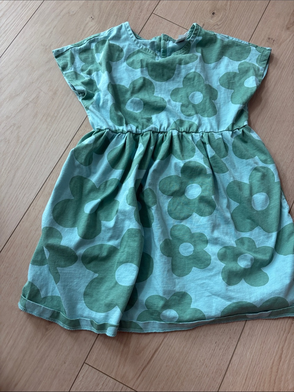 Hanna Andersson Mint and Green Floral Cotton Dress